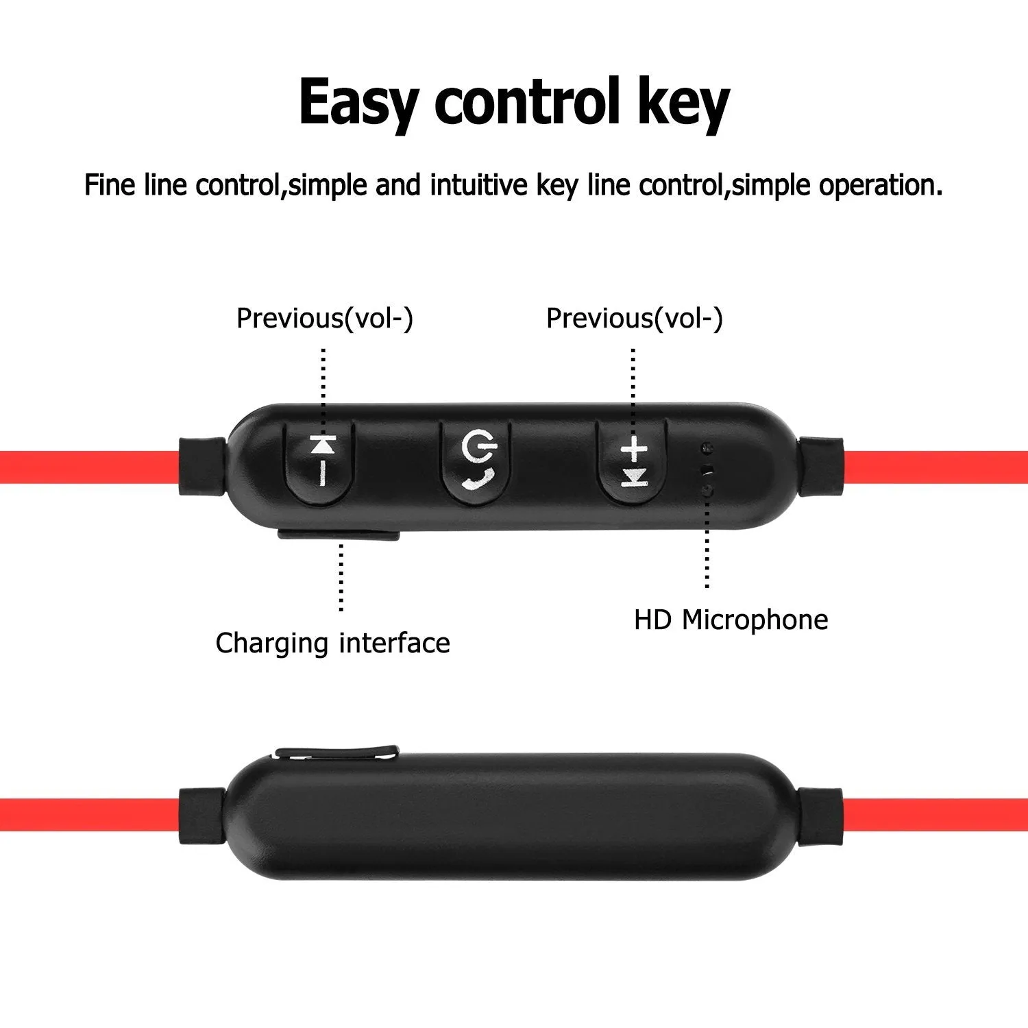 Metal Magnetic Wireless Bluetooth Earphone Sports Headset Stereo Bass
