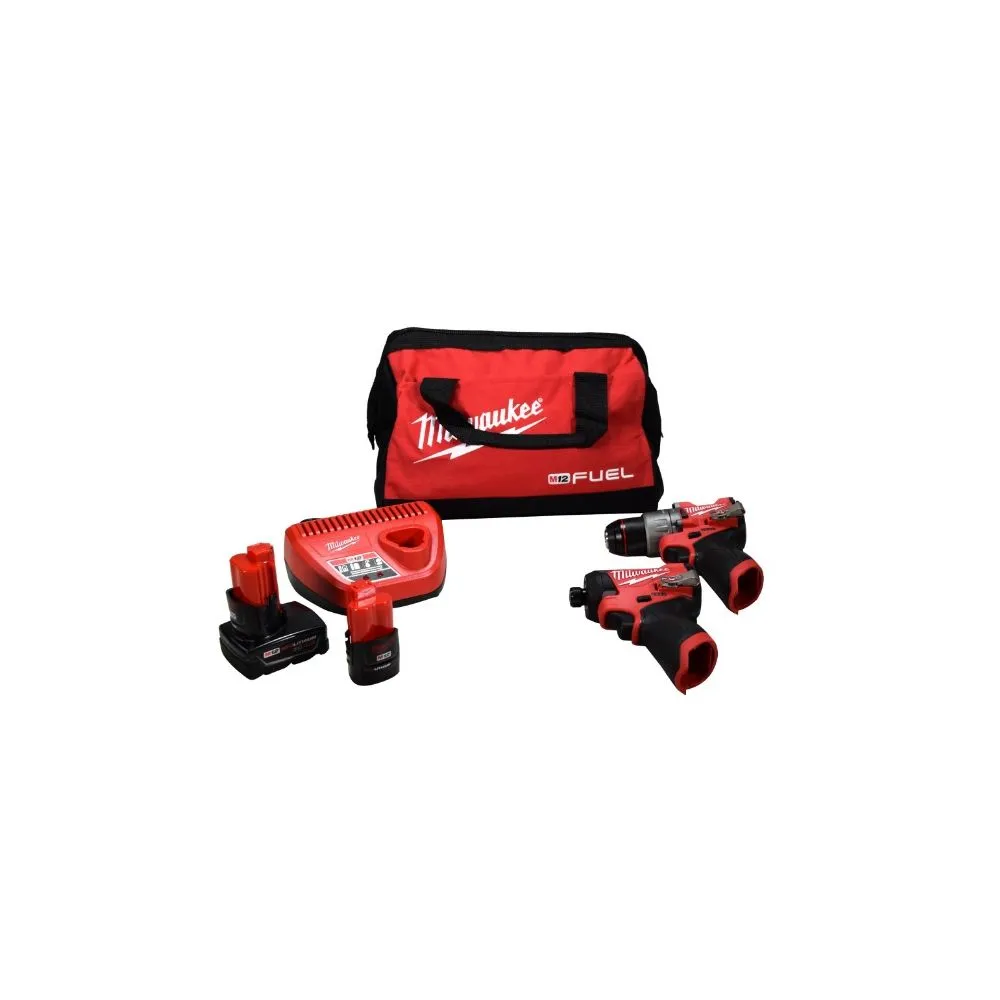Milwaukee 3497-22 12V Brushless Hammer Drill and Impact Driver Combo Kit
