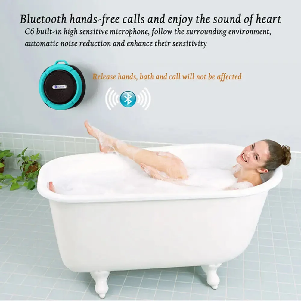 Mini Portable Waterproof Bluetooth Speaker with Suction Cup -Portable Waterproof Speaker