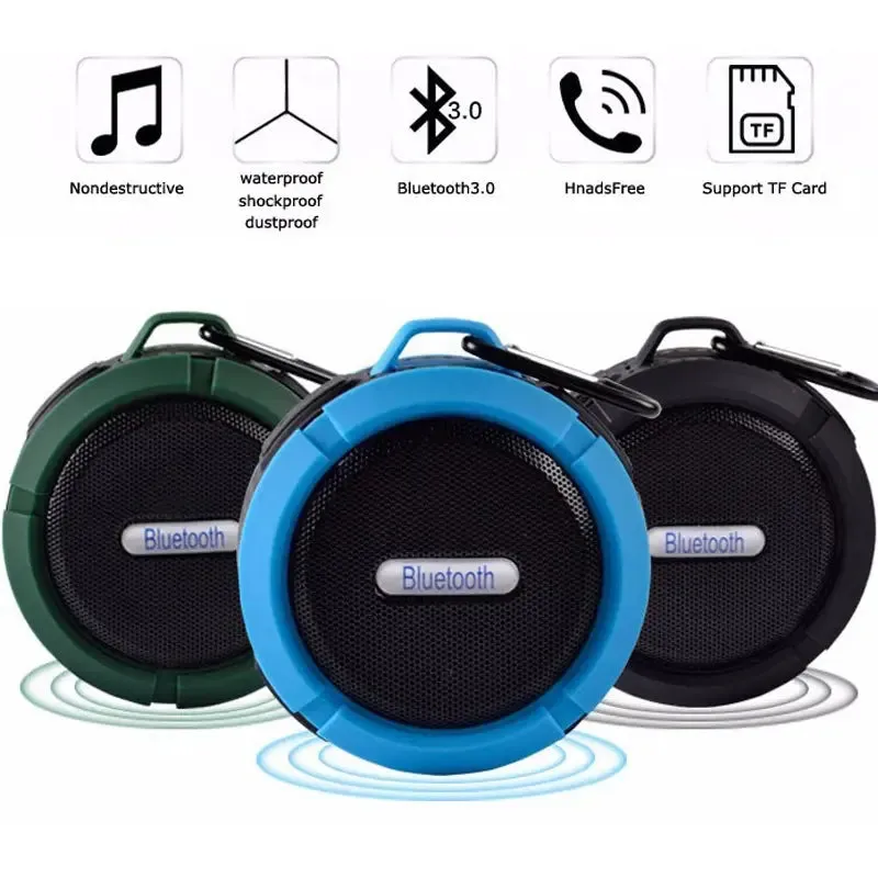 Mini Portable Waterproof Bluetooth Speaker with Suction Cup -Portable Waterproof Speaker