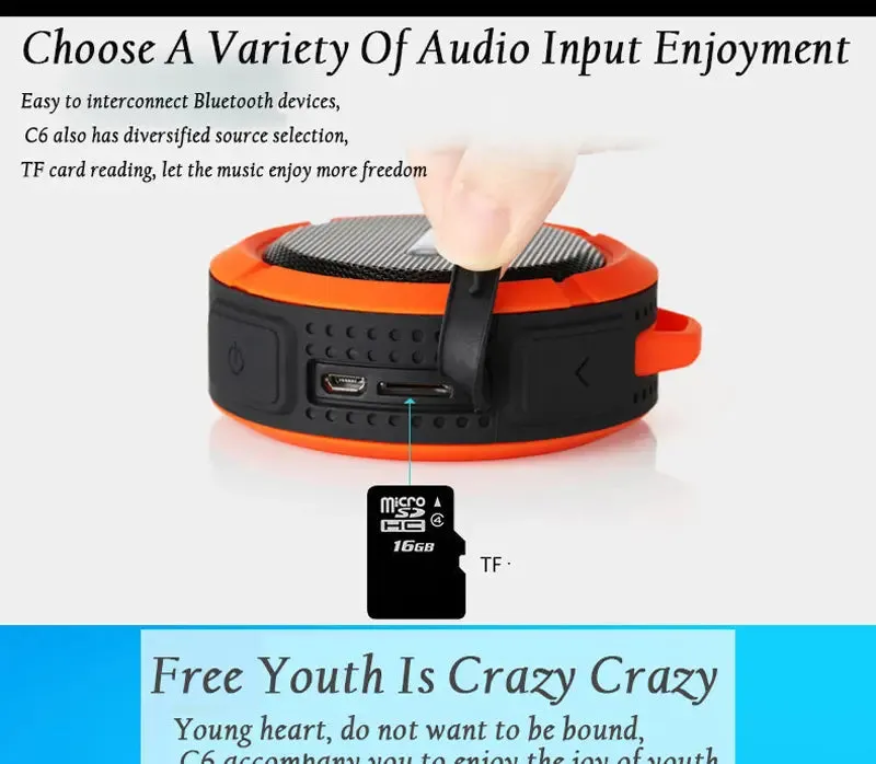 Mini Portable Waterproof Bluetooth Speaker with Suction Cup -Portable Waterproof Speaker