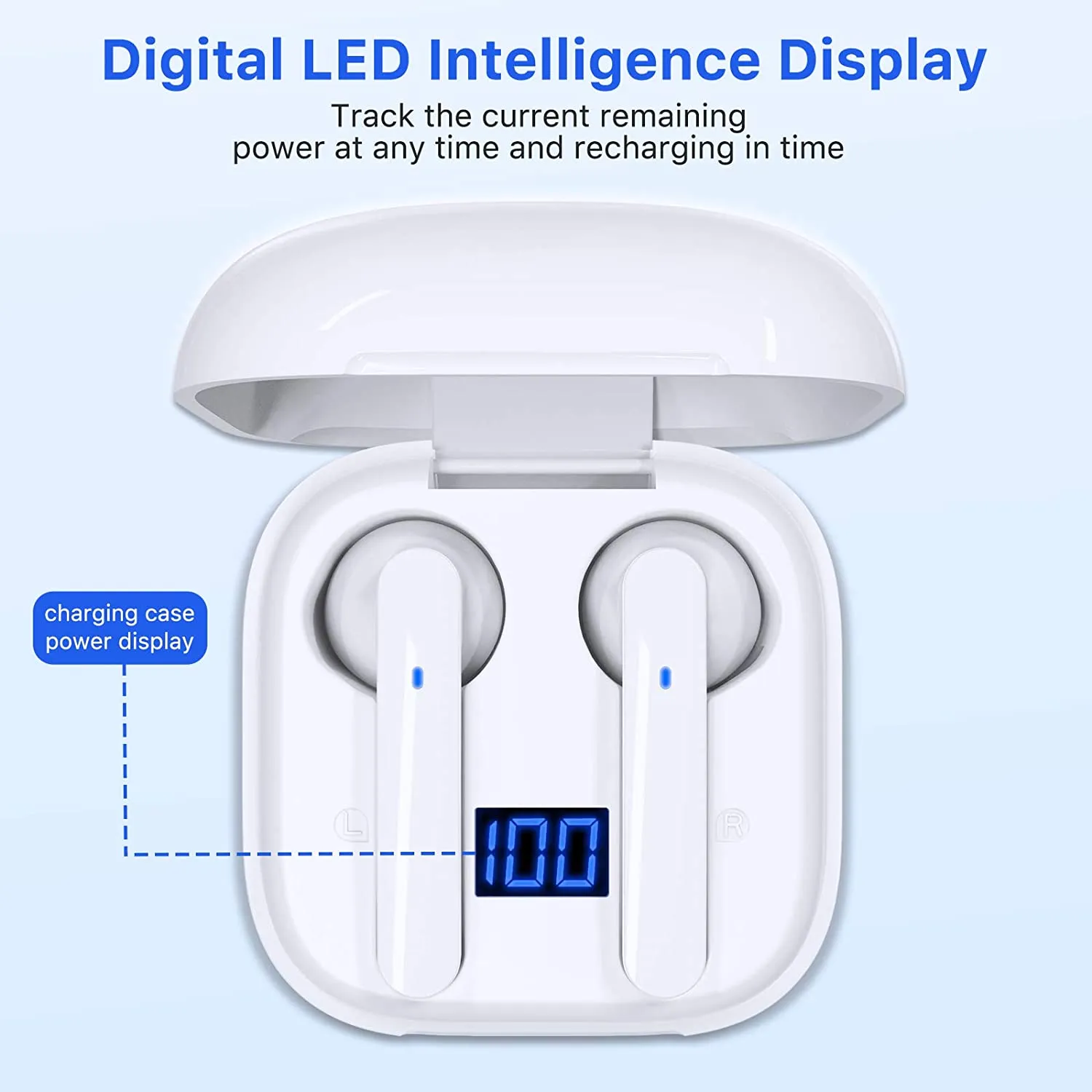 Miracase Wireless Earbuds Bluetooth 5.0 Headphones with USB-C Charging Case