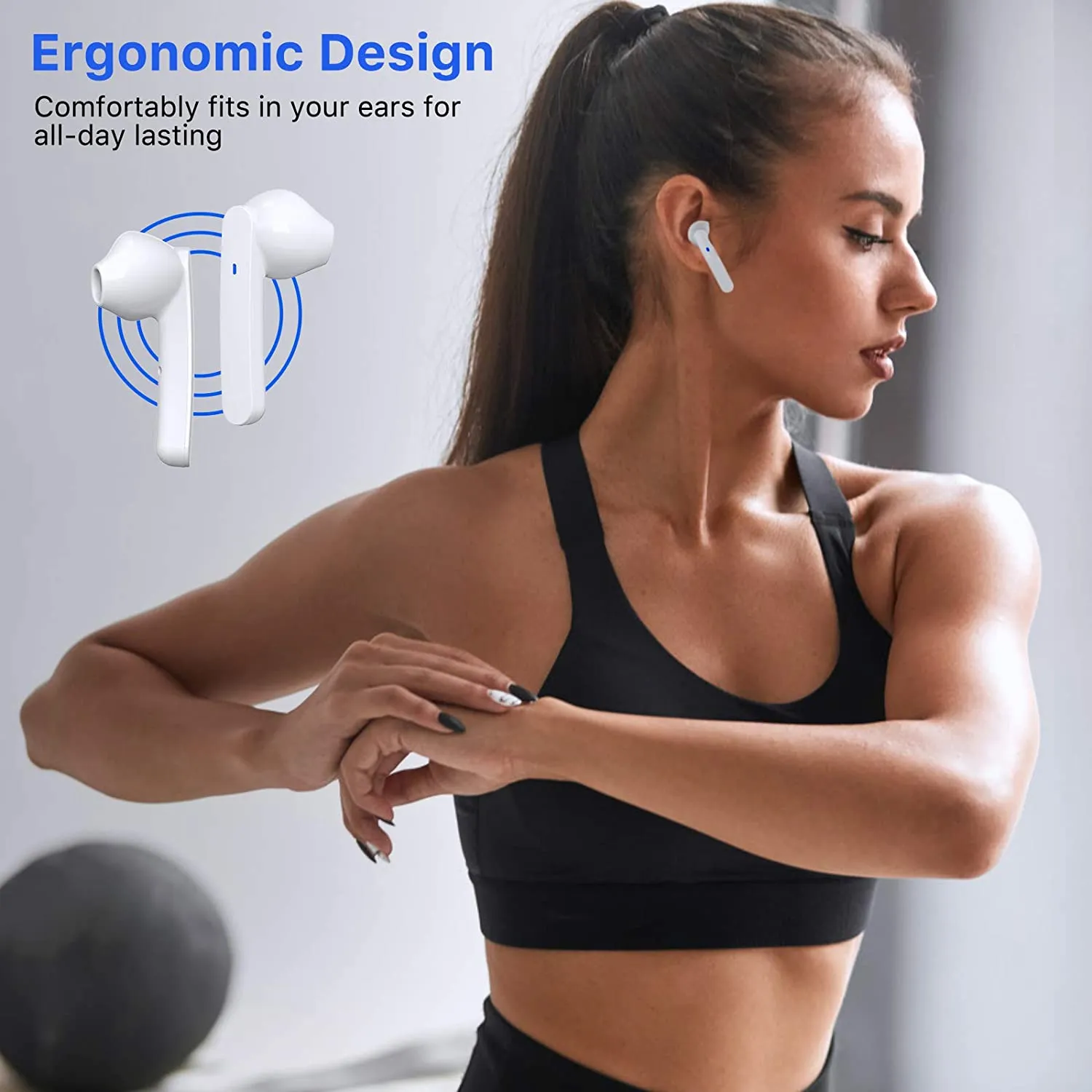 Miracase Wireless Earbuds Bluetooth 5.0 Headphones with USB-C Charging Case