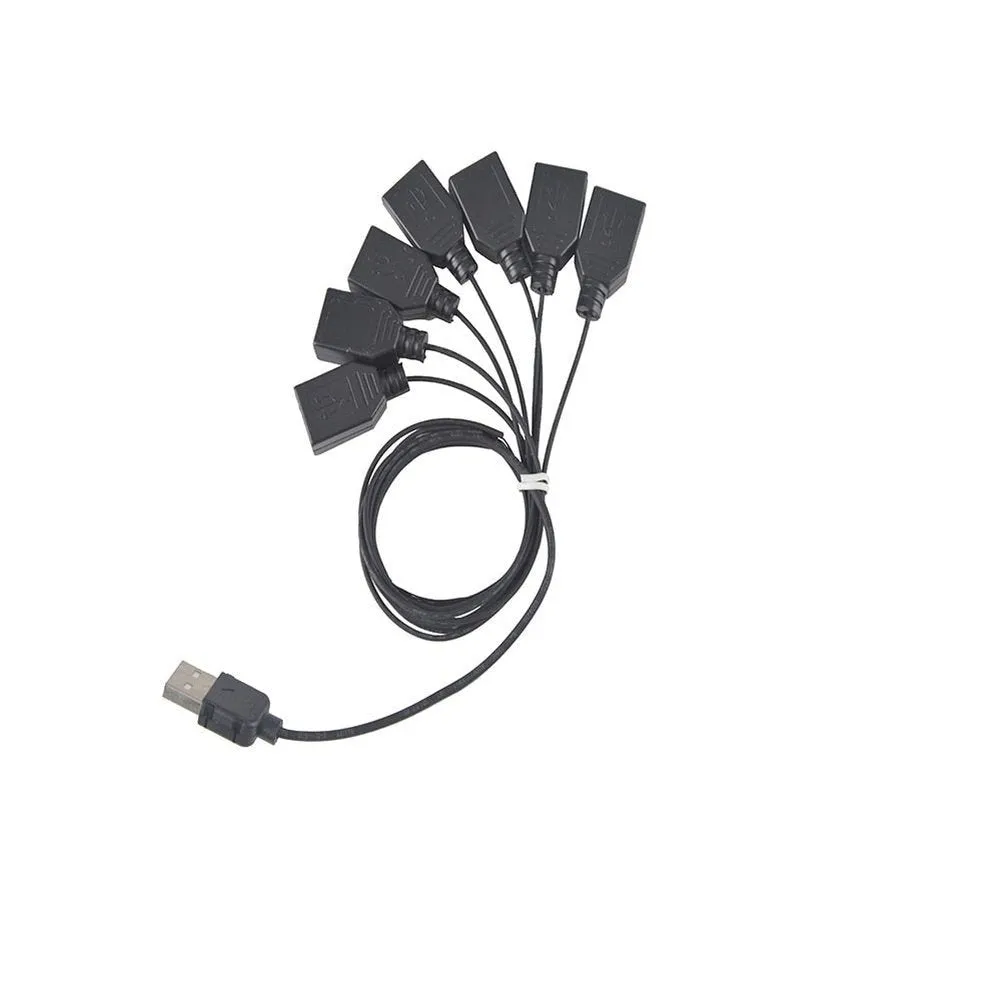 MOC  Compatible  LED High Quality Light Accessories Black One to Seven USB Port for Led Light Kit 10220 10260 42083