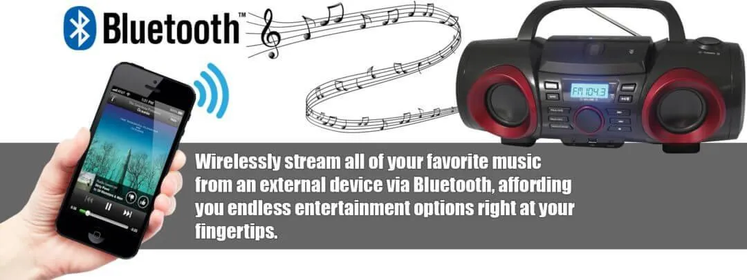 MP3/CD Boombox with Bluetooth®