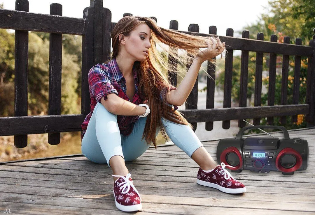 MP3/CD Boombox with Bluetooth®