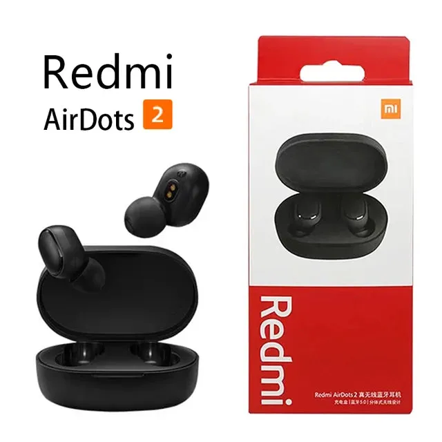 New Xiaomi  Airdots 2 Wireless Bluetooth Headset with Mic Earbuds Airdots Bluetooth Earphones
