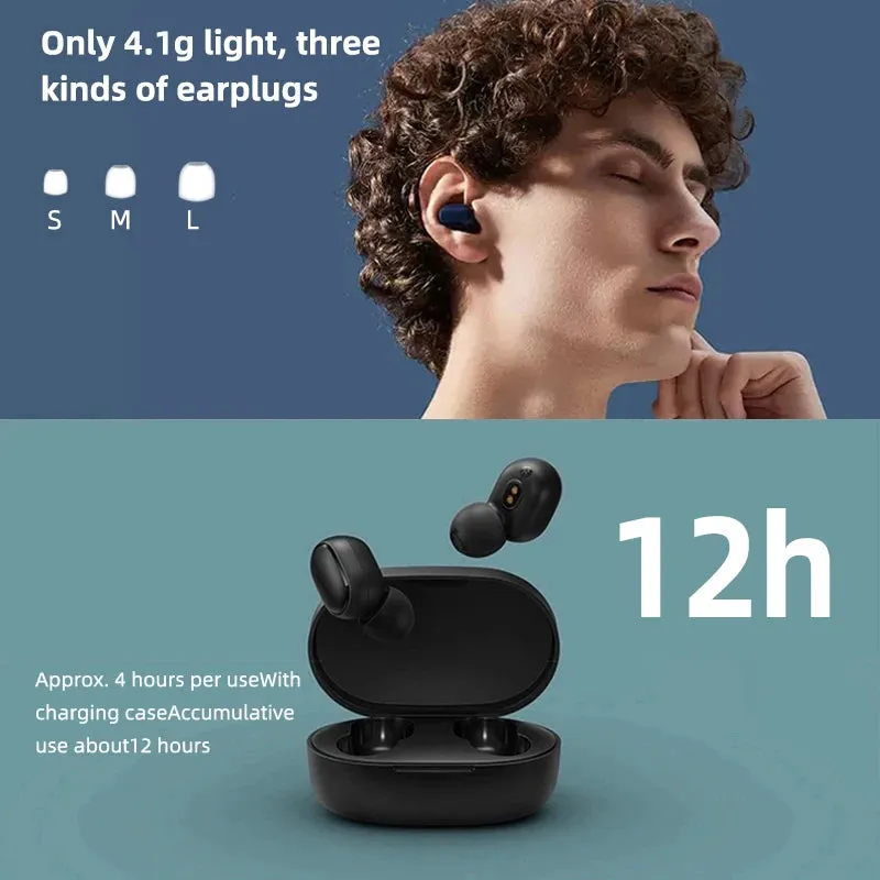 New Xiaomi  Airdots 2 Wireless Bluetooth Headset with Mic Earbuds Airdots Bluetooth Earphones