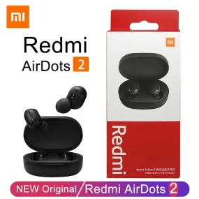 New Xiaomi  Airdots 2 Wireless Bluetooth Headset with Mic Earbuds Airdots Bluetooth Earphones