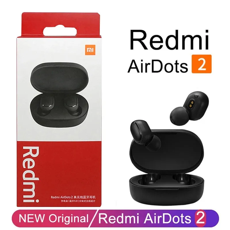 New Xiaomi  Airdots 2 Wireless Bluetooth Headset with Mic Earbuds Airdots Bluetooth Earphones