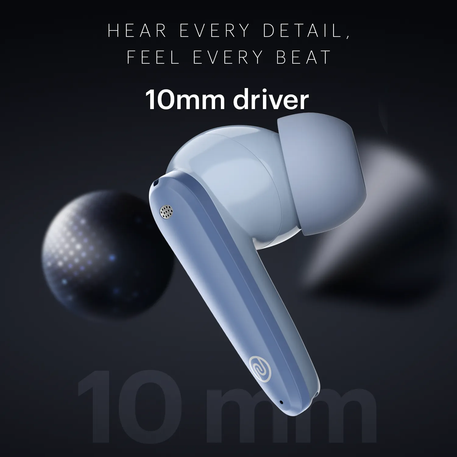 Noise Buds VS106 Truly Wireless In-Ear Earbuds with 50H Playtime, Quad Mic with ENC, Instacharge (10 min = 200 min),Ultra-Low Latency(up to 40ms), 10mm Driver, and BT v5.3