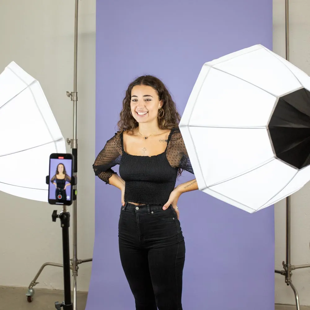 Octagon 'Kreator Kit' Double Dimmable LED Bi-Coloured Octagon Softbox Lighting Kit