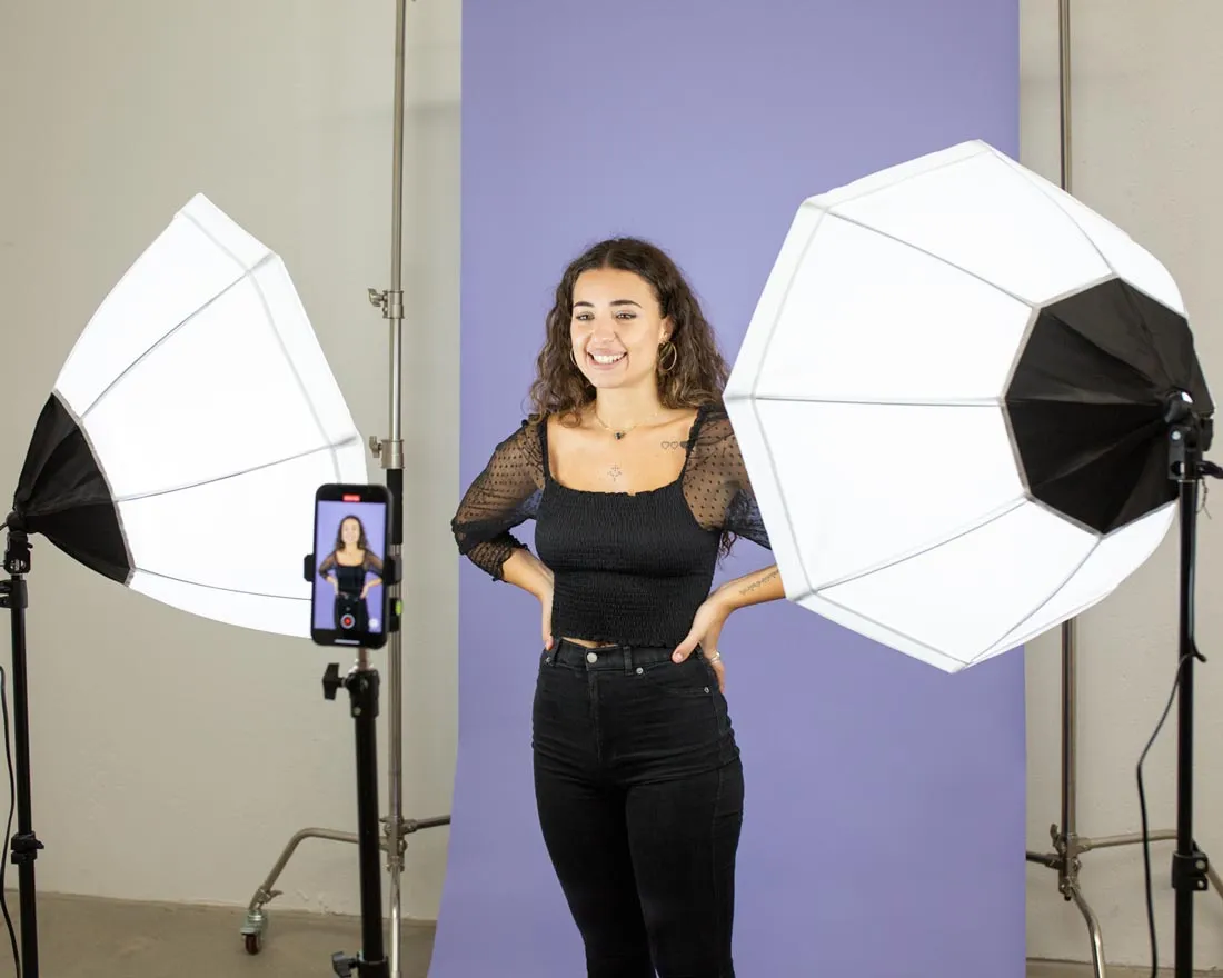 Octagon 'Kreator Kit' Double Dimmable LED Bi-Coloured Octagon Softbox Lighting Kit