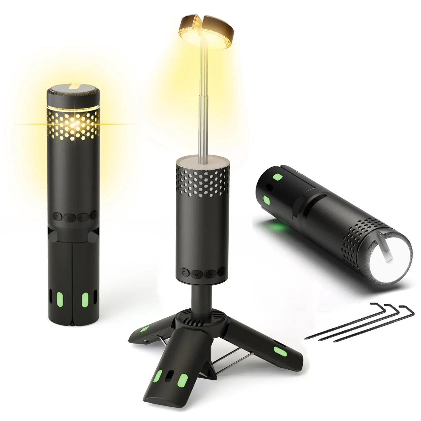 Outdoor Camping Lamp USB Type C Camp Light Telescopic for Adventure, Hiking, Camping, Live Streaming Telescoping LED Lantern