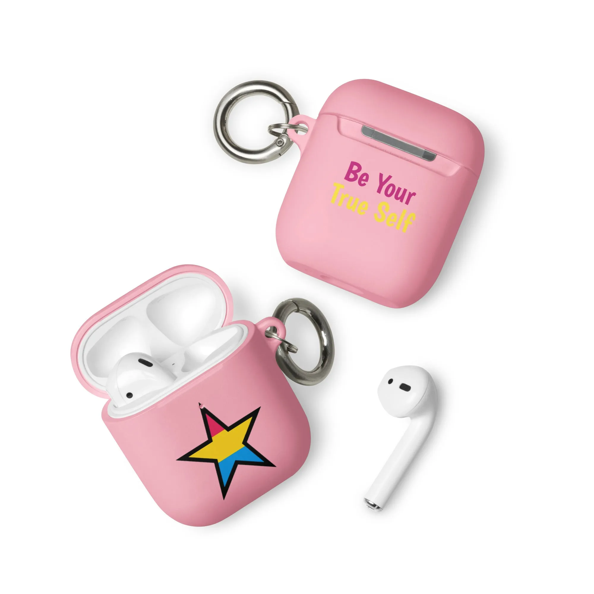 Pansexual Pan Pride Rubber Case for Apple AirPods - Star