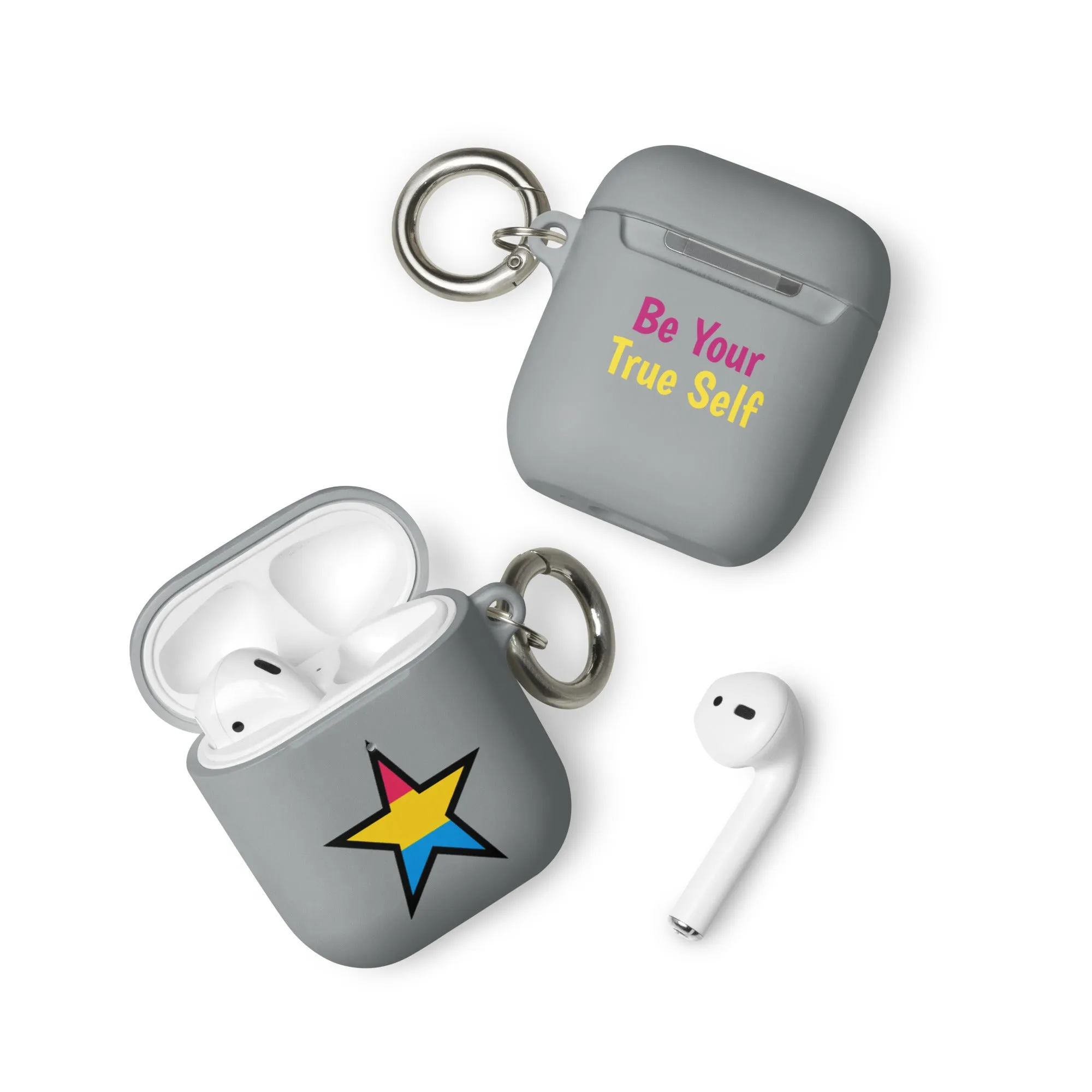 Pansexual Pan Pride Rubber Case for Apple AirPods - Star