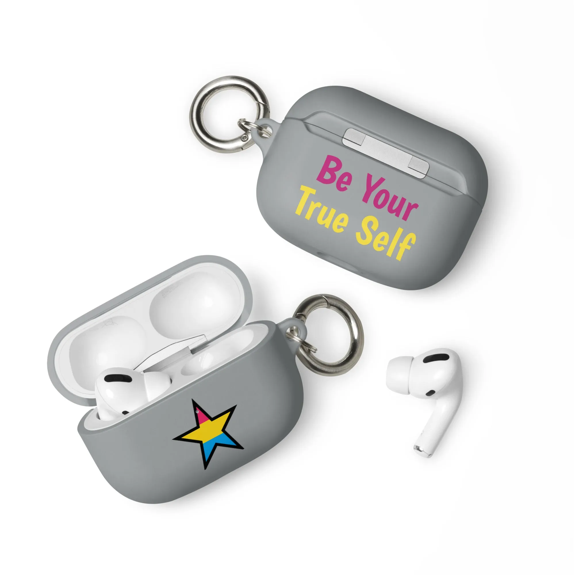 Pansexual Pan Pride Rubber Case for Apple AirPods - Star