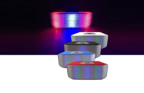 Portable Bluetooth Speaker with LED Lights, FM, USB, and Micro-SD Support