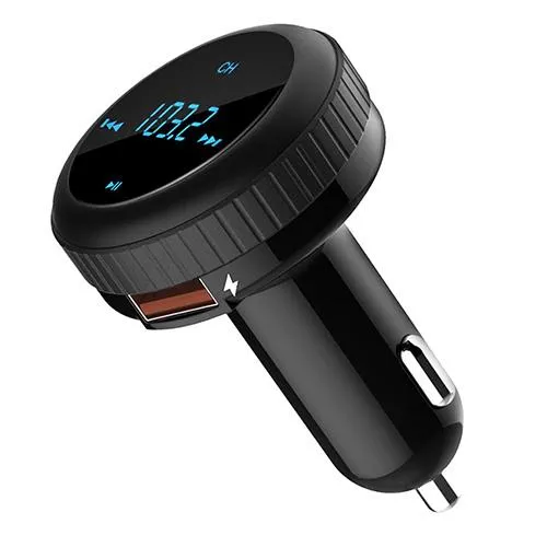 Quick Charge 3.0 Car Charger Wireless 4.2 FM Transmitter 23W 3A Dual USB
