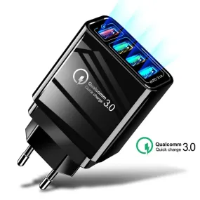 Quick Charger 3.0 USB Charger for Samsung A50 A30 iPhone 7 8 Huawei P20 Tablet QC 3.0 Fast Wall Charger US EU UK Plug Adapte