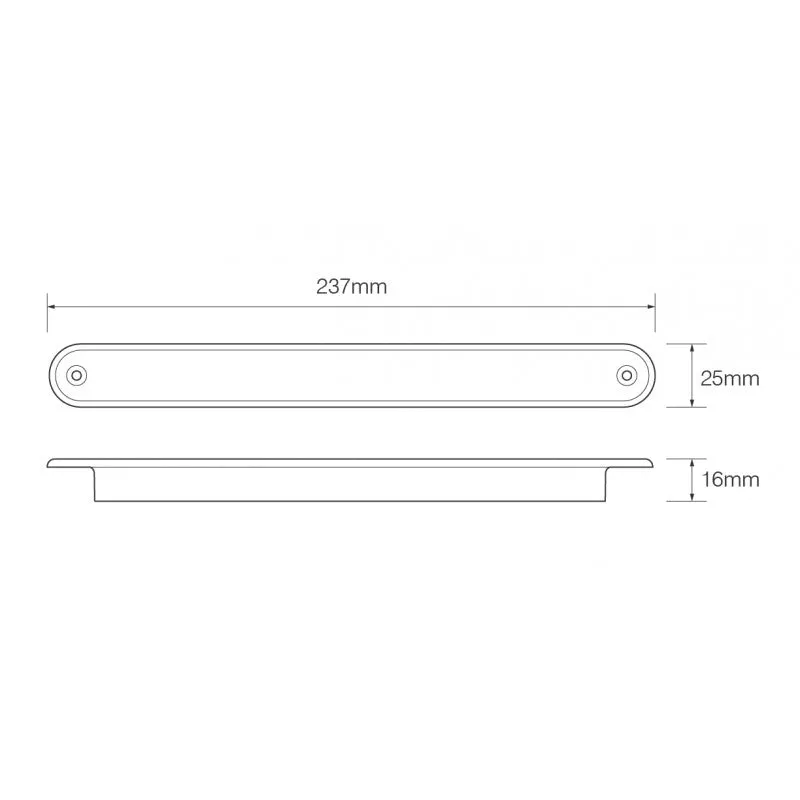 Rear Combination Strip Lamp with Dark Lens / 24V / LED Autolamps 235BSTI24