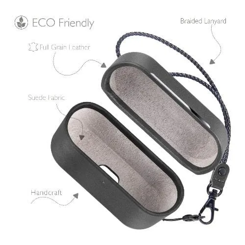 Retro Black Leather Case - Apple AirPods Pro (1st Generation)