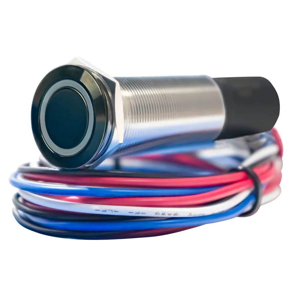 REVERT Harsh Environment | Dual Output | 3 Color | Push Button Marine Switch | 19MM | Black