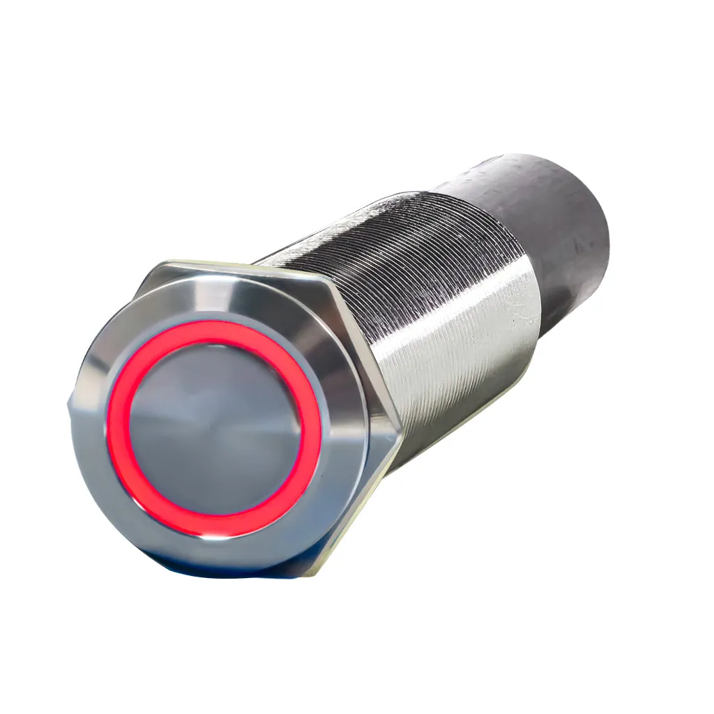 REVERT Harsh Environment | Dual Output | 3 Color | Push Button Marine Switch | 19MM | Stainless Steel