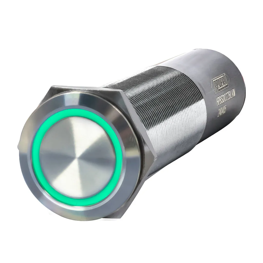 REVERT Harsh Environment | Dual Output | 3 Color | Push Button Marine Switch | 22MM | Stainless Steel