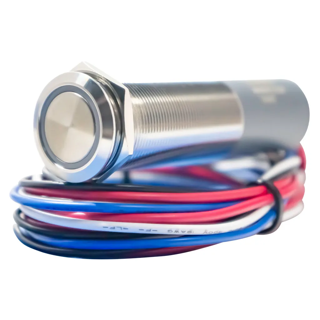 REVERT Harsh Environment | Dual Output | 3 Color | Push Button Marine Switch | 22MM | Stainless Steel
