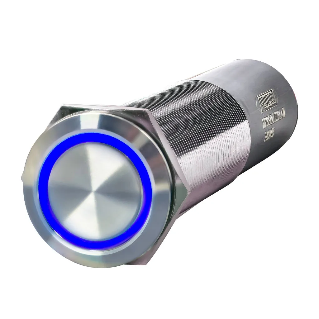 REVERT Harsh Environment | Dual Output | 3 Color | Push Button Marine Switch | 22MM | Stainless Steel