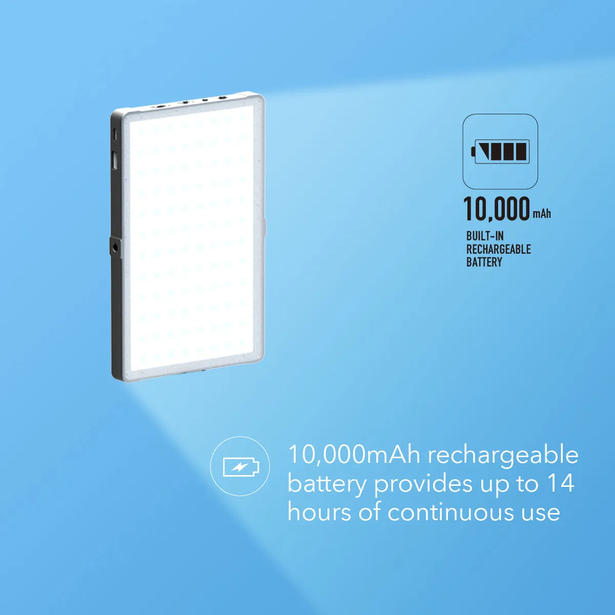 RGB LED Light Panel, 276LEDs, 24 Brightness Settings, 25 Color Temperatures, 21 RGB Color Presets