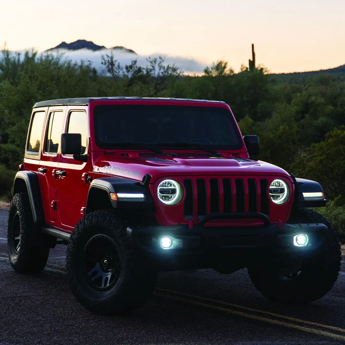 Rigid Industries 3pc Steel Bumper 360° Series SAE Fog Mount Kit - 2018  Rubicon / Gladiator