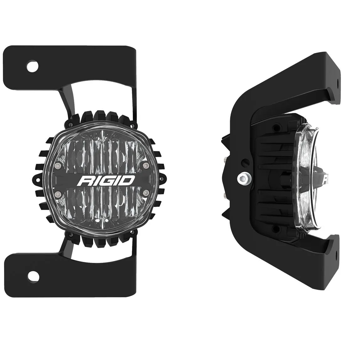 Rigid Industries 3pc Steel Bumper 360° Series SAE Fog Mount Kit - 2018  Rubicon / Gladiator