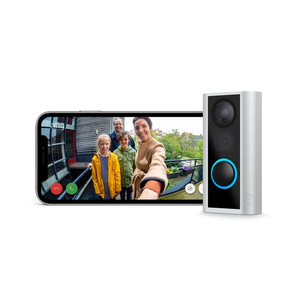 Ring Door View Cam by Amazon, 1080p HD Video Doorbell, Two-Way Talk, WiFi, For Doors 34-55mm Thick