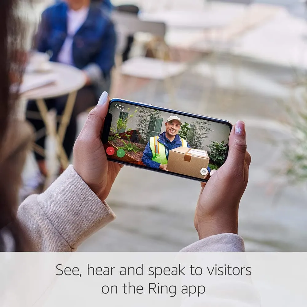 Ring Door View Cam by Amazon, 1080p HD Video Doorbell, Two-Way Talk, WiFi, For Doors 34-55mm Thick