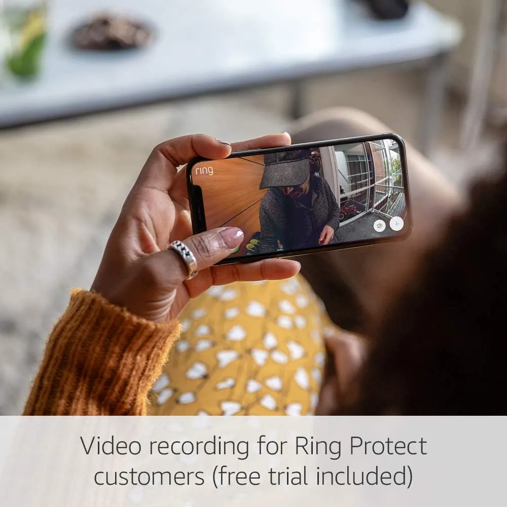 Ring Door View Cam by Amazon, 1080p HD Video Doorbell, Two-Way Talk, WiFi, For Doors 34-55mm Thick