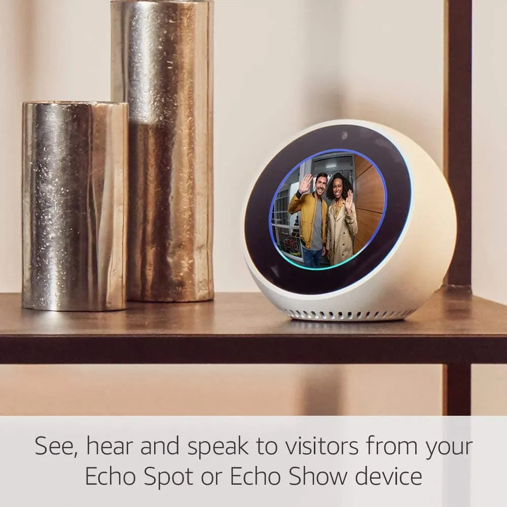 Ring Door View Cam by Amazon, 1080p HD Video Doorbell, Two-Way Talk, WiFi, For Doors 34-55mm Thick