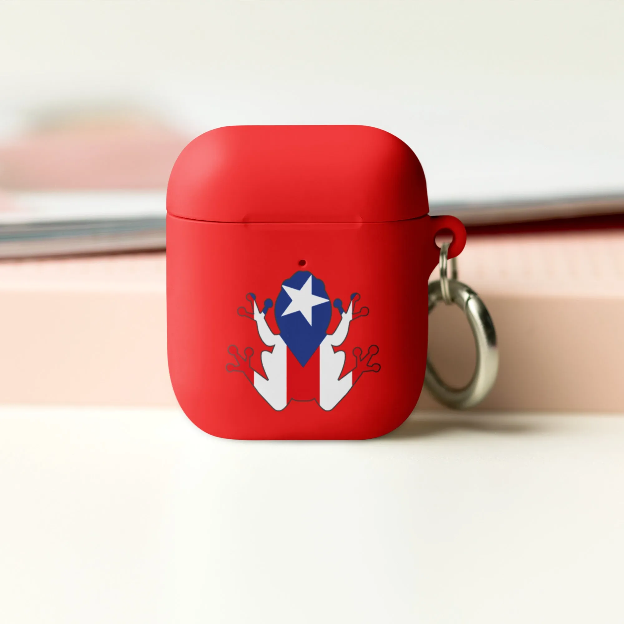 Rubber Case for AirPods® with Coqui Frog Design