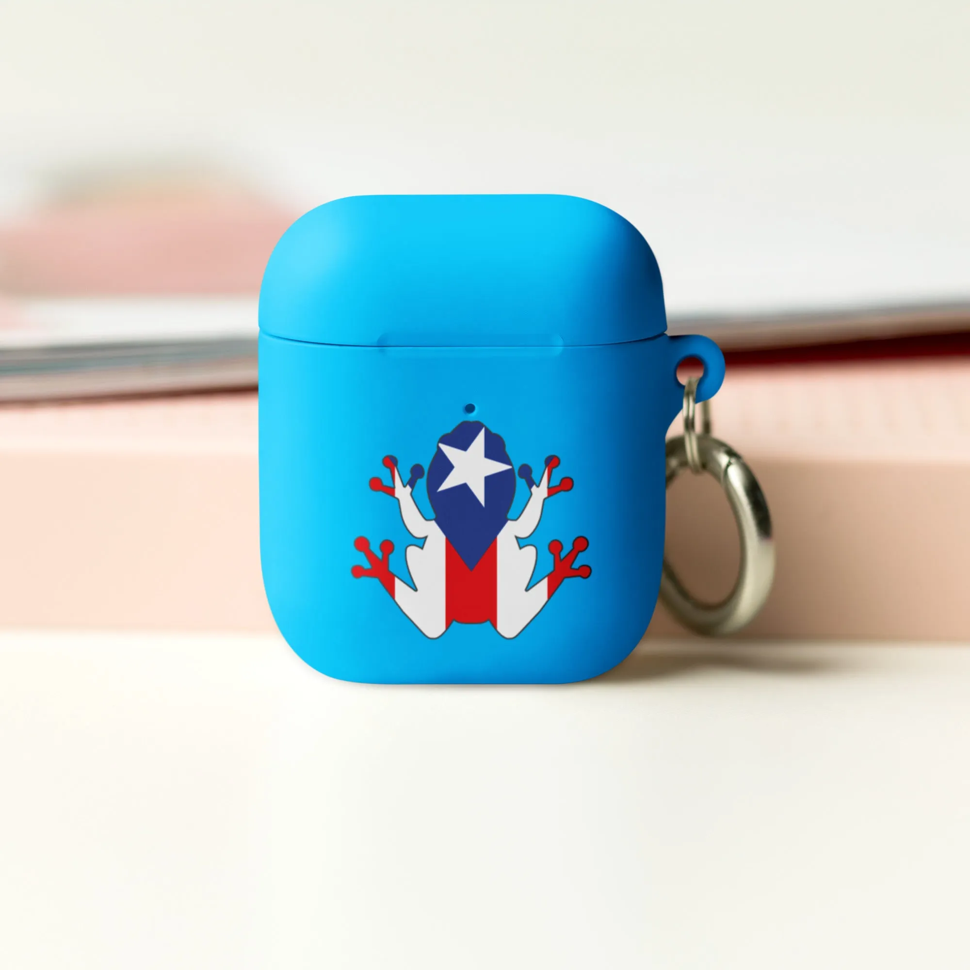 Rubber Case for AirPods® with Coqui Frog Design
