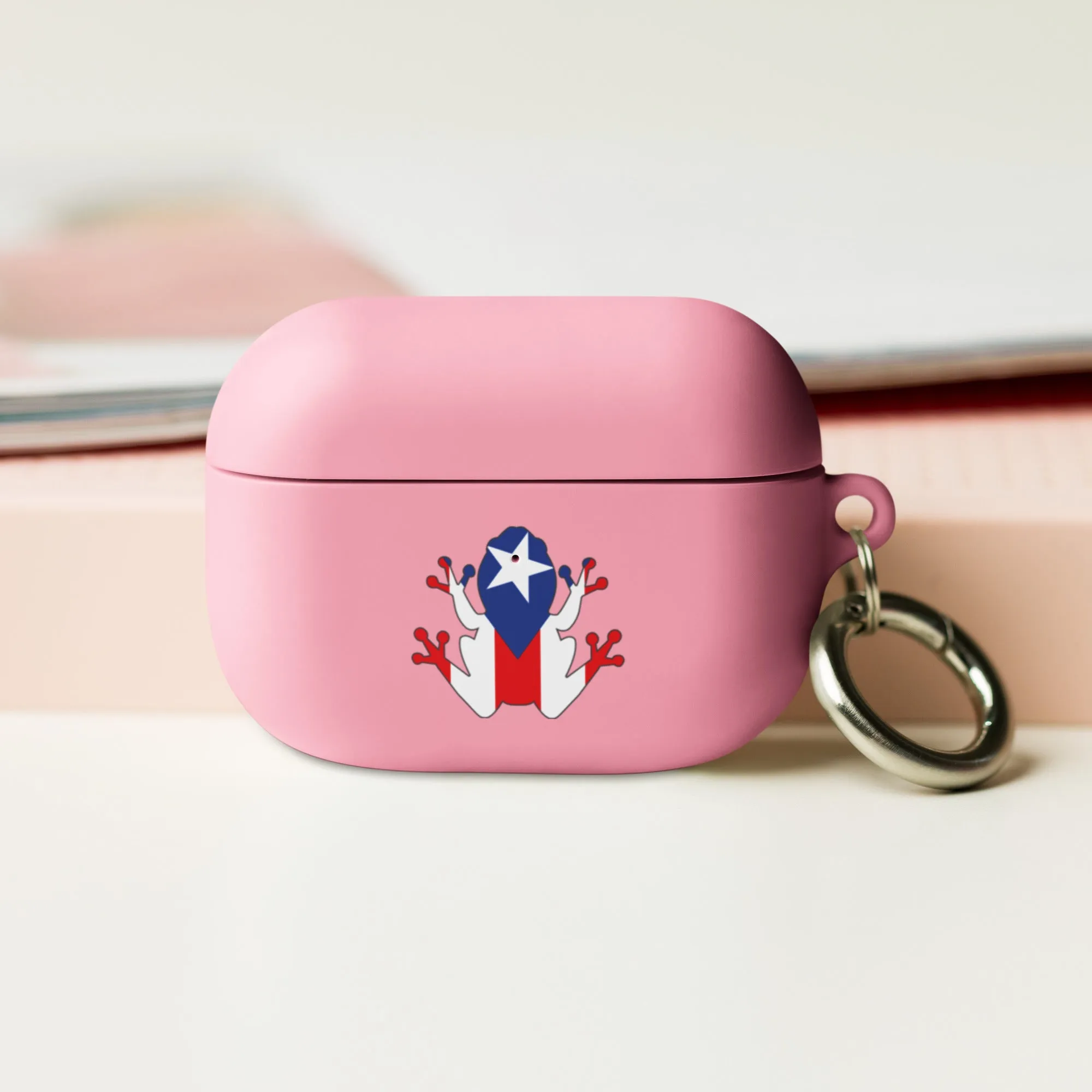 Rubber Case for AirPods® with Coqui Frog Design