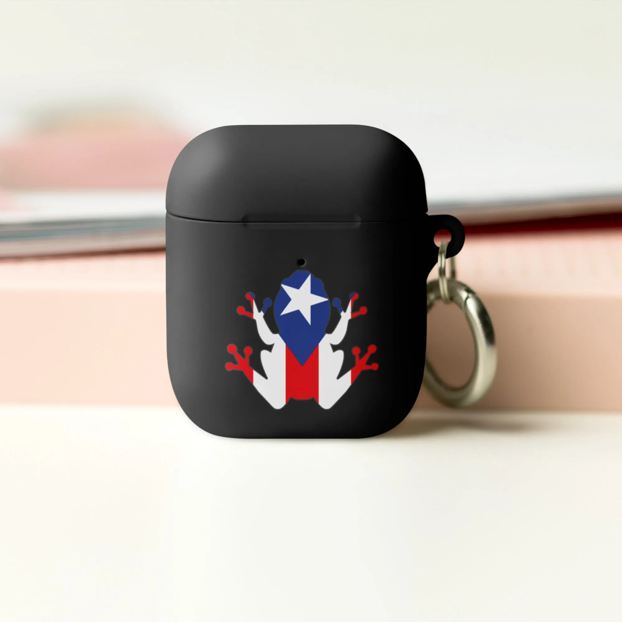 Rubber Case for AirPods® with Coqui Frog Design