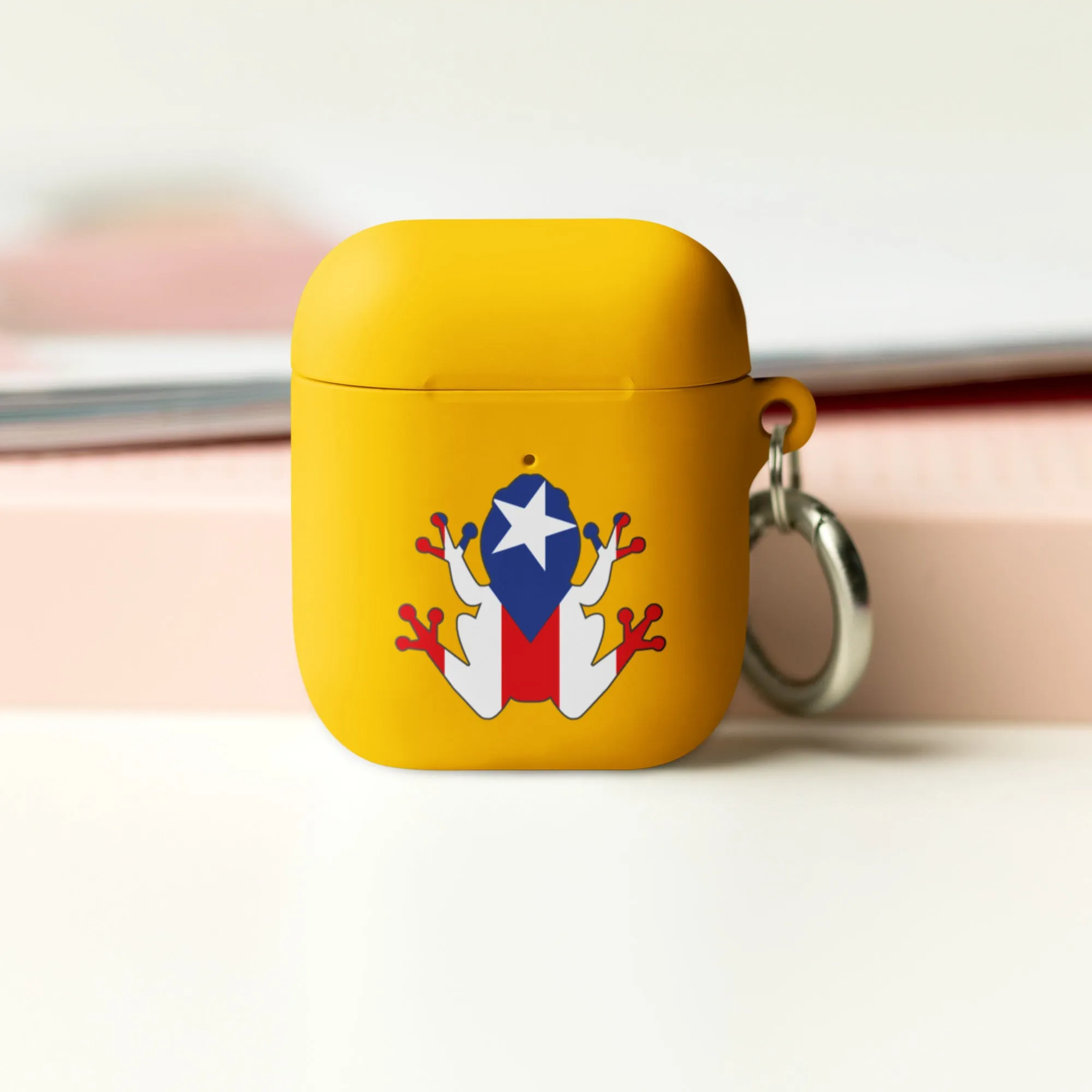 Rubber Case for AirPods® with Coqui Frog Design