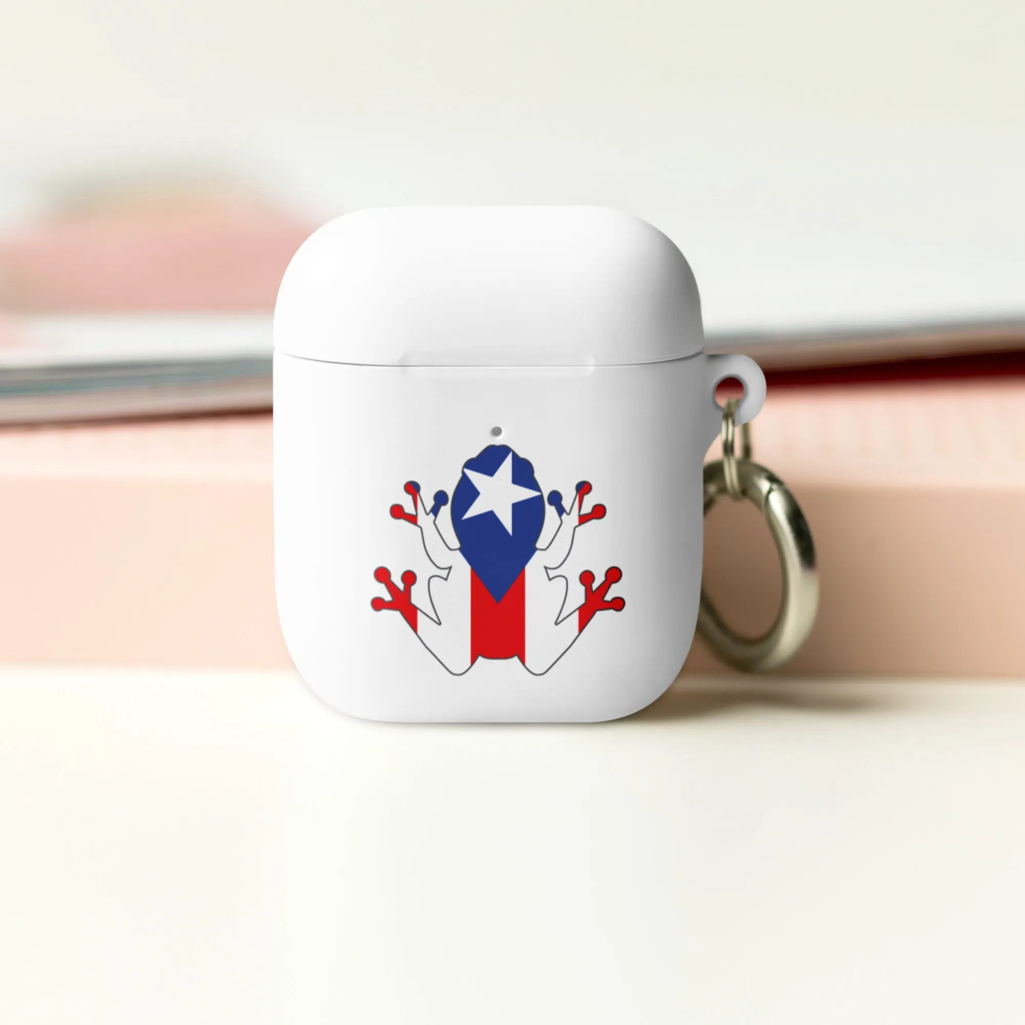 Rubber Case for AirPods® with Coqui Frog Design