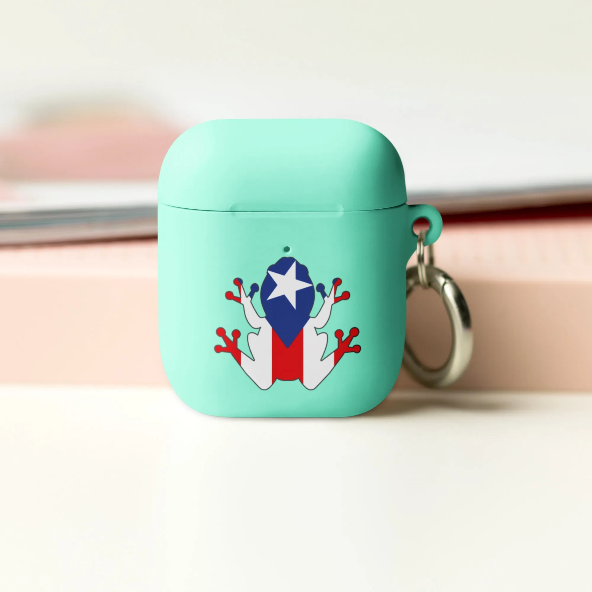 Rubber Case for AirPods® with Coqui Frog Design