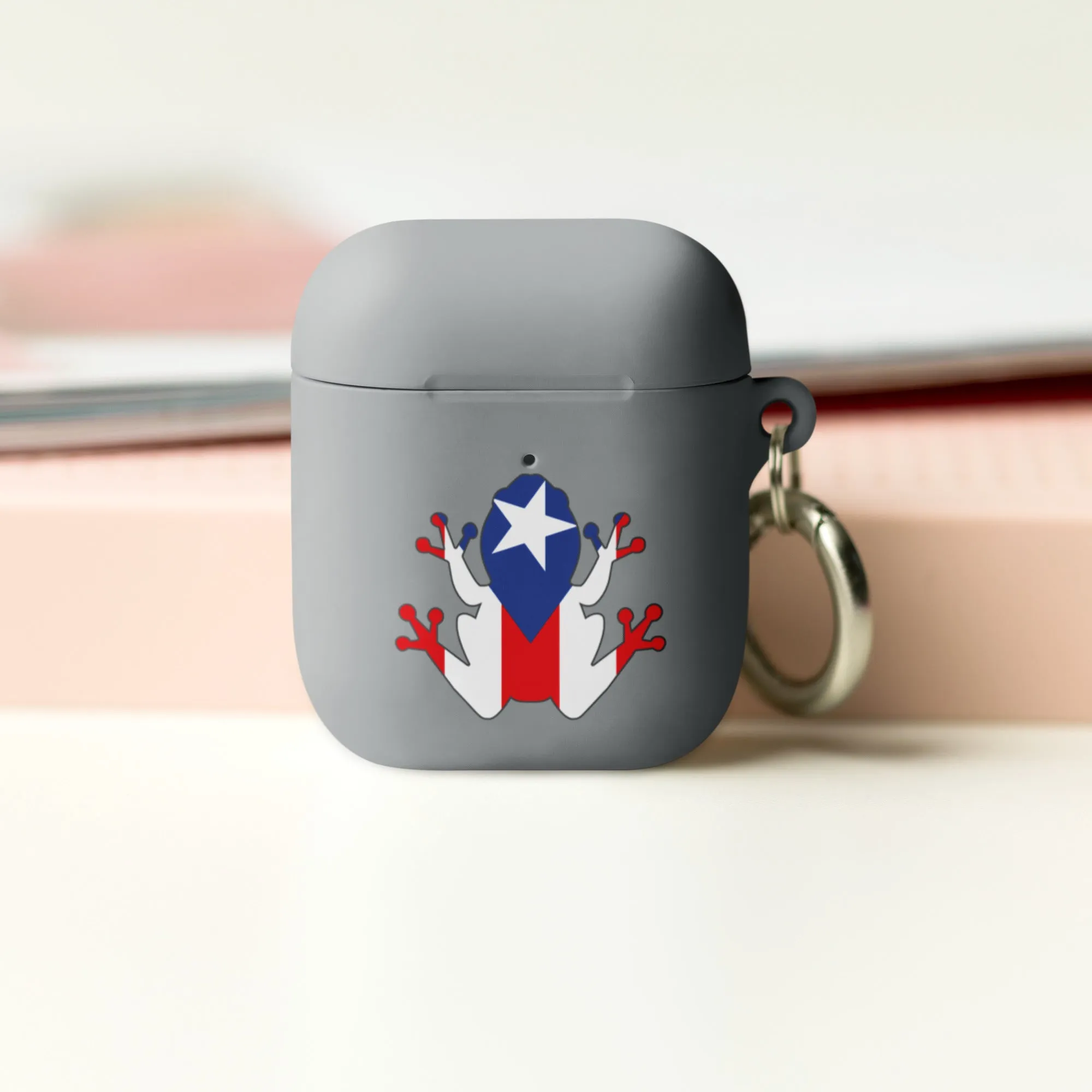 Rubber Case for AirPods® with Coqui Frog Design
