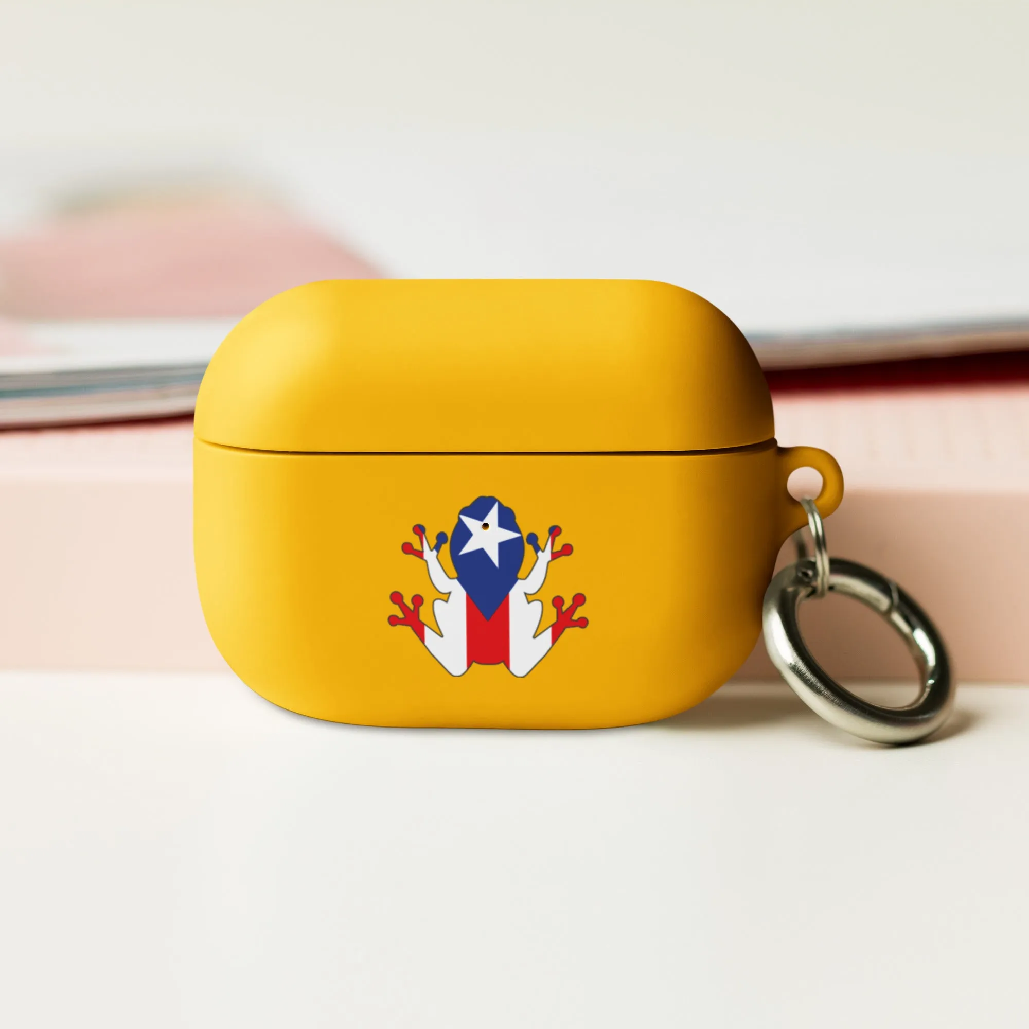 Rubber Case for AirPods® with Coqui Frog Design