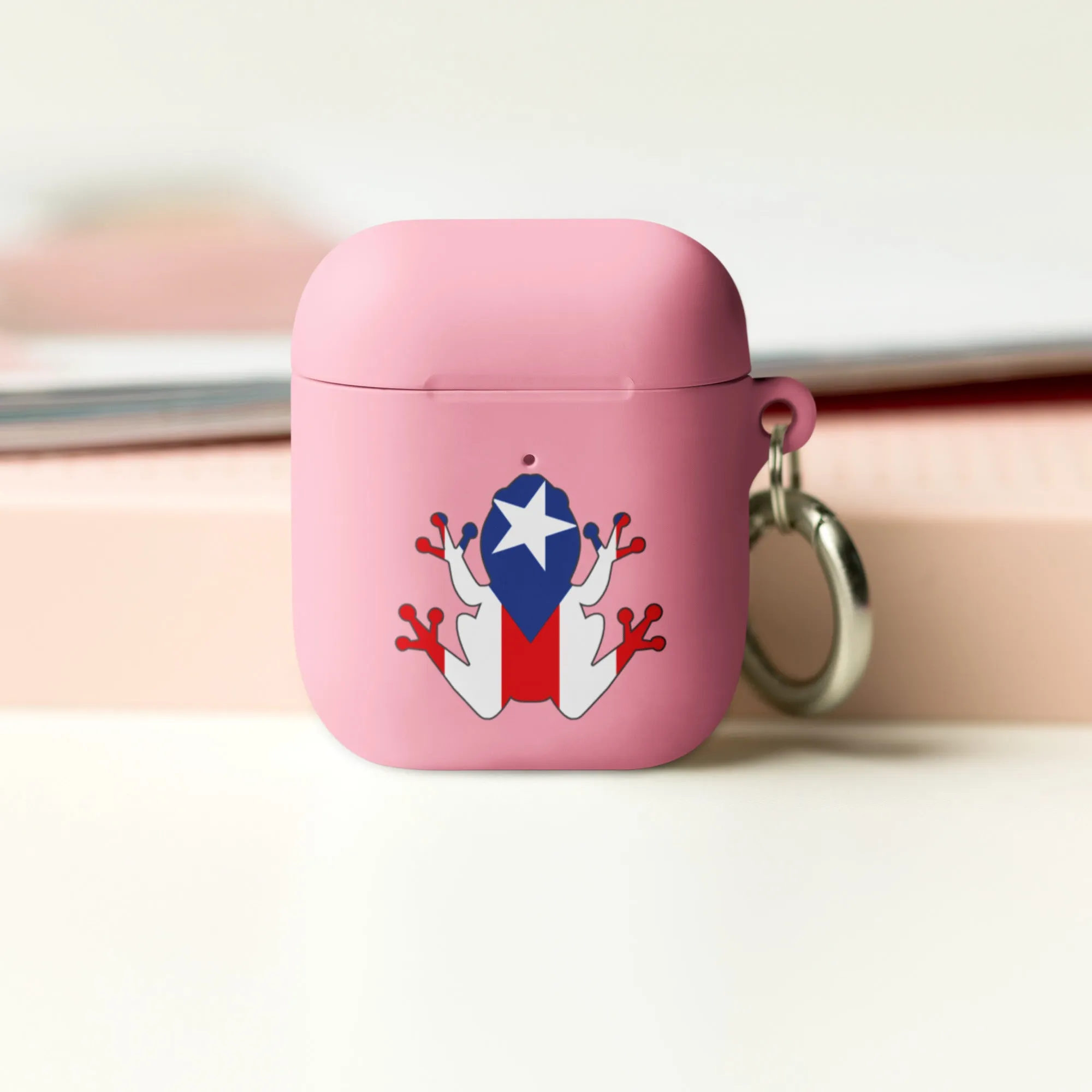 Rubber Case for AirPods® with Coqui Frog Design