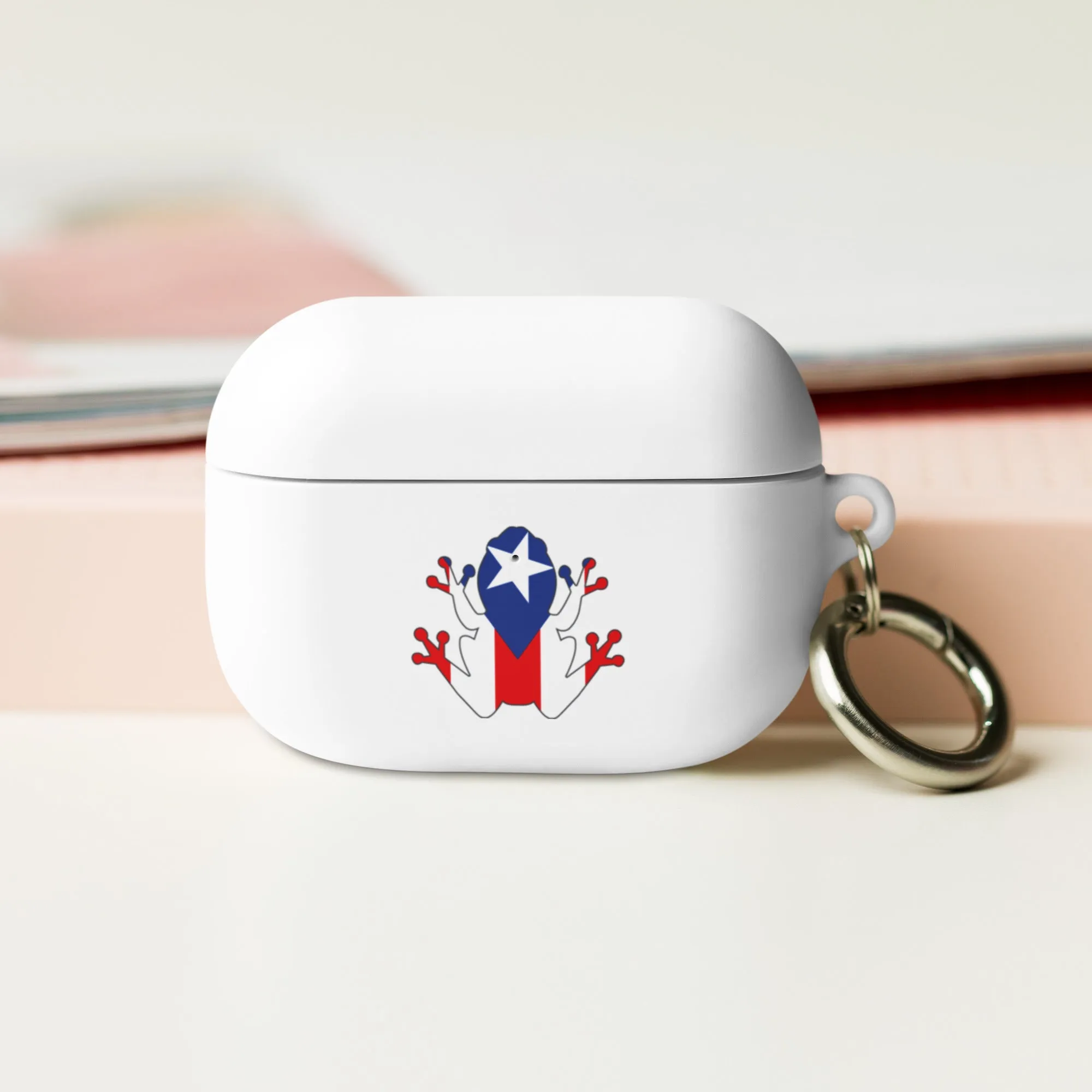 Rubber Case for AirPods® with Coqui Frog Design
