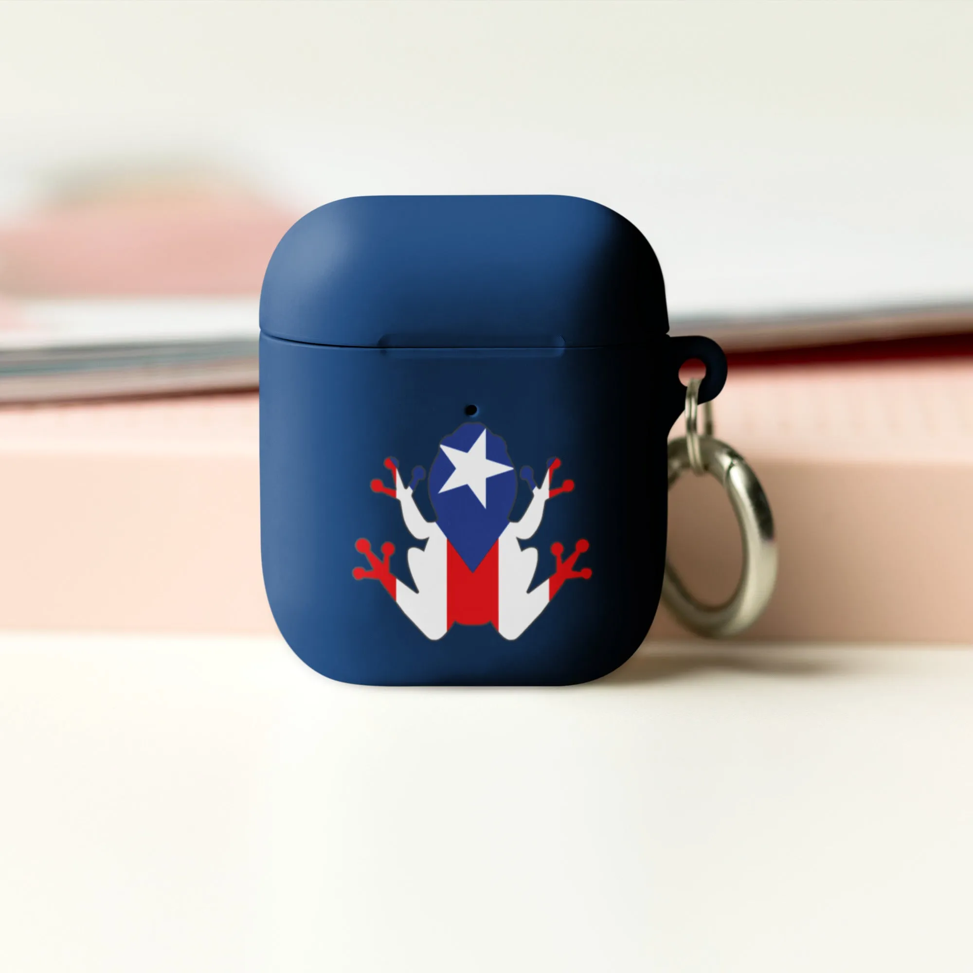 Rubber Case for AirPods® with Coqui Frog Design